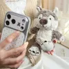 Wolf Plüschtier 24cm Kuscheltier Grau Weich Cartoon Produktbild-Vorschau 4