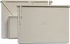 Two beige plastic skimmer covers are shown, one partially obscuring the other. The front cover is a flat rectangular panel with a circular indentation in the center. The rear cover is also rectangular but has a diagonal support structure visible on its lef Produktbild-Vorschau