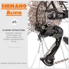 Close-up of a bicycle's rear derailleur and cassette, with marketing text on the left. Produktbild-Vorschau