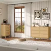 Cómoda INONEFT con trenzado de ratán, 6 cajones, aparador, Vista previa de la imagen del producto 10