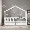 ML-Design detská posteľ domček posteľ 80x160 cm biela s 2 Náhľad obrázku produktu 8
