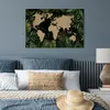MuchoWow® Poster Weltkarte - Blätter - Braun 90x60 cm - Produktbild-Vorschau 4