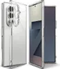 A clear phone case is shown next to a folded smartphone. Náhled obrázku produktu