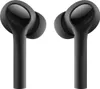 A pair of black wireless earbuds is shown against a white background. Podgląd zdjęcia produktu