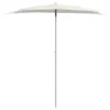 A half-sun umbrella with a pole, presented against a white background. Náhled obrázku produktu