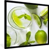 MuchoWow® Gerahmtes Poster Mojito-Cocktail mit Limette und Produktbild-Vorschau 1