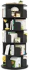 Étagère tournante pour livres, 5 niveaux, en bois, noire, Voir les images du produit 1