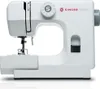 A white Singer M1005 sewing machine is shown from the front on a white background. Produktbild-Vorschau