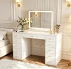 VANITII Schminktafel met spiegel, verlichting, LED, Productafbeelding-voorbeeld 16