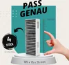 A product image with marketing text and a hand demonstrating size. Voir les images du produit
