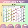 Jahresplaner Wandkalender 2026 - DIN A1 Wandplaner - Großer Produktbild-Vorschau 2