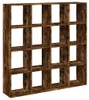 vidaXL Libreria in rovere fumé 137,5x29x137,5 cm Materiale Anteprima dell’immagine prodotto 5