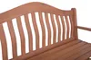 A close-up view of a wooden bench. Produktbild-Vorschau