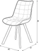 A line drawing of a chair with dimensions indicated. Náhled obrázku produktu