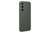 A green Samsung phone case is shown from a diagonal back view against a white background. Produktbild-Vorschau
