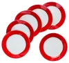 6er Set Variant Rot Kuchenteller bunte Frühstücks-Teller Produktbild-Vorschau 1