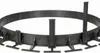 A black garden border with multiple upright supports is shown against a white background. Produktbild-Vorschau