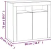vidaXL Sideboard avec lampes LED Chêne Sonoma 80x35x75 cm Voir les images du produit 6