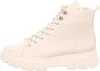 A side view of a single beige boot on a white background. Produktbild-Vorschau