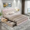 Čalúnená posteľ ProximaX 140x200 cm | 4 zásuvky a úložný Náhľad obrázku produktu 1