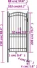 vidaXL Portail de clôture avec pointe bombée acier 100x200 Voir les images du produit 5
