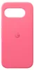 A pink Google Pixel phone case with the Google 'G' logo embossed in the center.