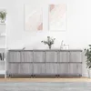 The Living Store Sideboards 3 Stk. Grau Sonoma Produktbild-Vorschau 2