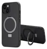 Accezz Ring Stand Backcover mit MagSafe iPhone 13 - Schwarz Produktbild-Vorschau 1