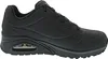 A black Skechers Uno Golden Heart sneaker is shown from the side against a white background. Voir les images du produit