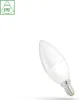 A white LED candle light bulb with a silver screw base is shown against a white background. A green icon indicating 270 degrees of light spread is in the top left corner. Produktbild-Vorschau