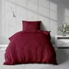 Bettwäsche 155x220 cm Bordeaux Anthrazit Wendebettwäsche Produktbild-Vorschau 4