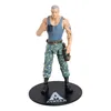 An action figure of Colonel Miles Quaritch from Avatar, holding a mug and standing on a display base. Produktbild-Vorschau