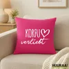 Huuraa Kissen Korfu verliebt 40x40cm mit Füllung Fuchsia Produktbild-Vorschau 2