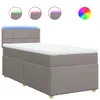 Boxspringbett mit Matratze Taupe 90x200 cm Stoff Produktbild-Vorschau 1