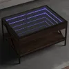 vidaXL Konferenční stolek s Infinity LED hnědý dubový Náhled obrázku produktu 2