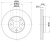 2x HELLA 8DD 355 127-371 Bremsscheibe Vorderachse Produktbild-Vorschau 4