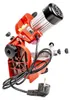 A red electric chainsaw sharpener with a black power cord and plug, shown against a white background. Podgląd zdjęcia produktu