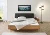 MASSIVMOEBEL24 Bett mit Nachttisch rechts Eiche 180x200x85 Produktbild-Vorschau 9