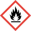 A hazard symbol indicating flammability. Produktbild-Vorschau