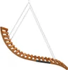 A wooden hammock swing suspended by chains against a white background. Podgląd zdjęcia produktu