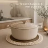 Deko Untersetzer Boho Rund mit Fransen 25cm 8 Stück Produktbild-Vorschau 5