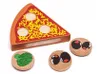 Legno Pizza Puzzle Tagliare Accessori Coltello Velcro Anteprima dell’immagine prodotto 7