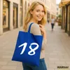 Huuraa Jutebeutel 18 Geburtstag 10 Liter Bright Royal Produktbild-Vorschau 2