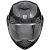 A front view of a black and gray carbon fiber motorcycle helmet with a clear visor. Náhled obrázku produktu