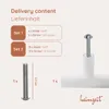 6x Möbelknöpfe Weiß Schrankknöpfe Edelstahl Möbelgriff Produktbild-Vorschau 5
