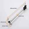 A telescopic wardrobe rail with measurements indicated. Produktbild-Vorschau