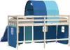 vidaXL Vorhänge für Hochbett mit Tunnel Blau Polyester Produktbild-Vorschau 7