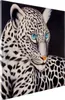 Wandbild Weißer Leopard, 100% handgemaltes Ölgemälde Produktbild-Vorschau 3