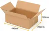 An open cardboard box with dimensions indicated by yellow arrows and text. Podgląd zdjęcia produktu