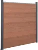 vidaXL Zaunelement-Set Braun 699x186 cm WPC Produktbild-Vorschau 1